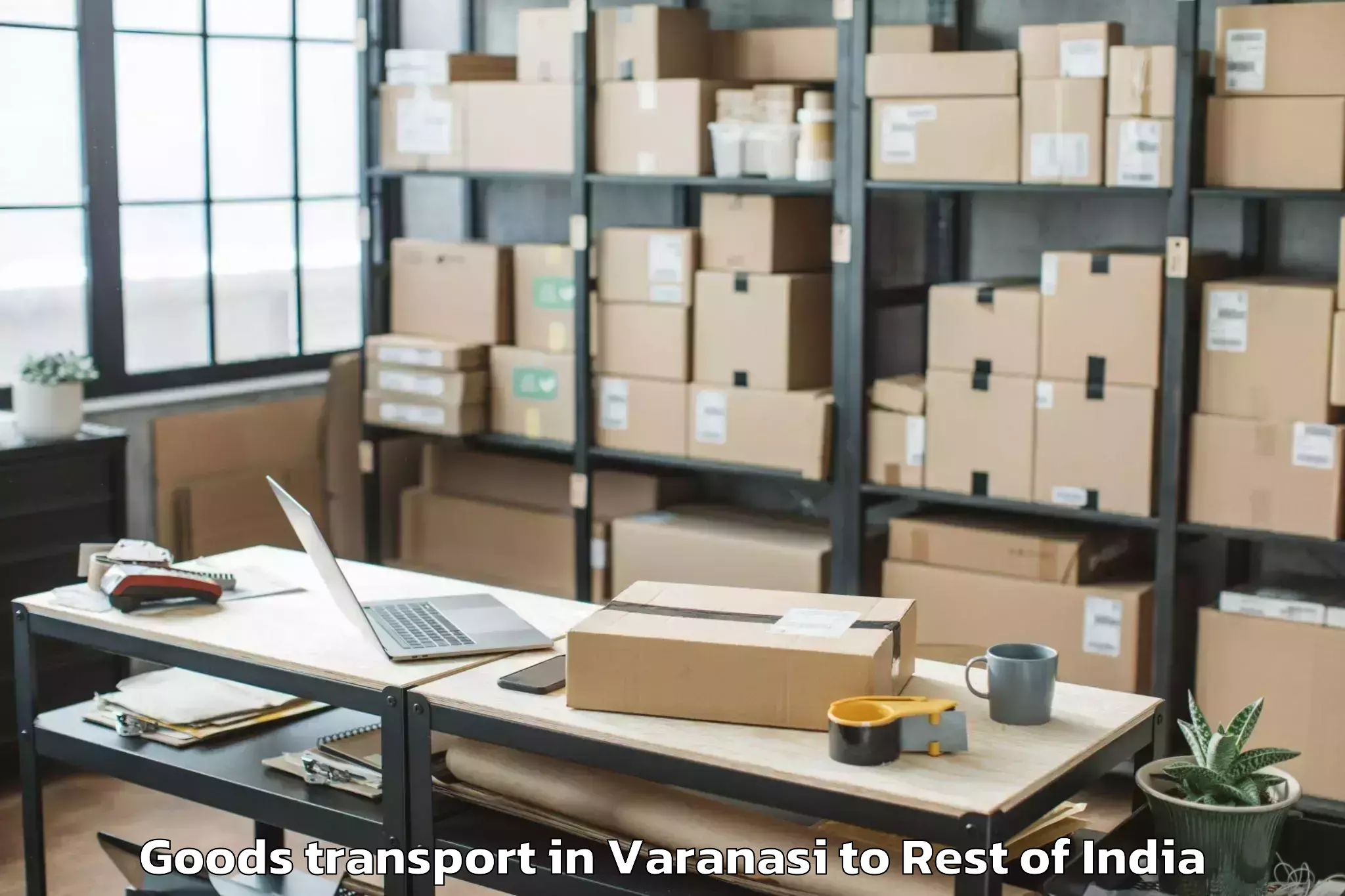 Get Varanasi to Awantipur Goods Transport